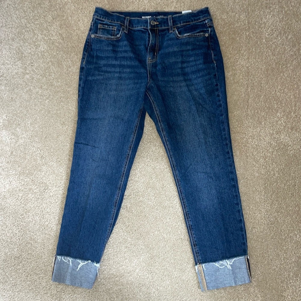 Old Navy mid rise boyfriend cuffed jeans